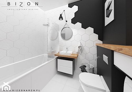 Łazienka - Średnia na poddaszu bez okna łazienka, styl skandynawski - zdjęcie od BIZZONARCH