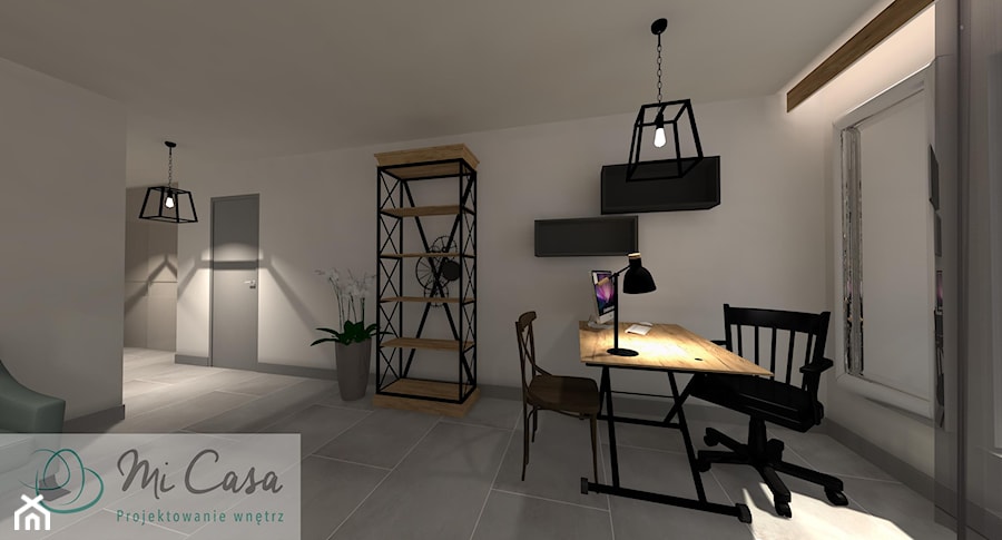 Biuro w stylu loft- Szczecin Śródmieście - Biuro, styl industrialny - zdjęcie od Mi Casa. Projektowanie wnętrz