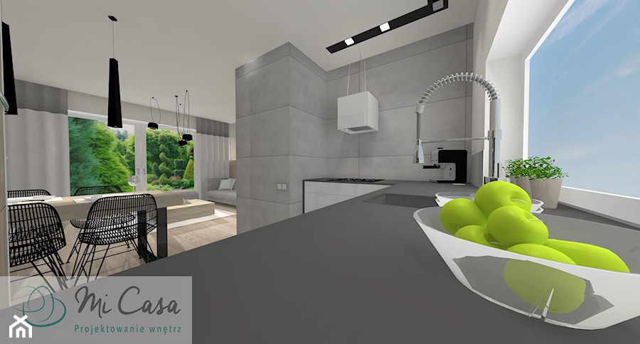 Dom w zabudowie szeregowej - Mierzyn - Kuchnia, styl minimalistyczny - zdjęcie od Mi Casa. Projektowanie wnętrz