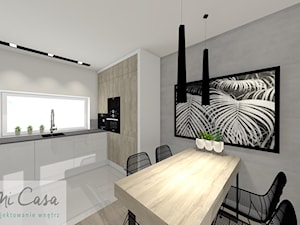 Dom w zabudowie szeregowej - Mierzyn - Jadalnia, styl minimalistyczny - zdjęcie od Mi Casa. Projektowanie wnętrz