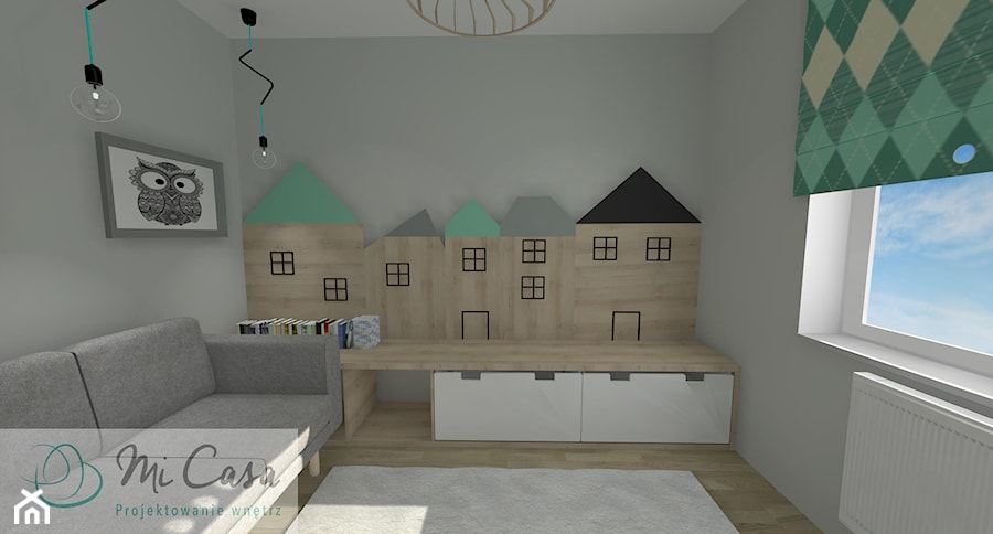 Mieszkanie - Szczecin Krakowska - Pokój dziecka, styl skandynawski - zdjęcie od Mi Casa. Projektowanie wnętrz