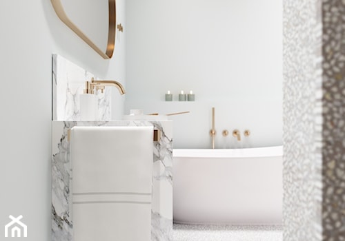 HD-1001 - Średnia łazienka, styl minimalistyczny - zdjęcie od Home design HD-m2