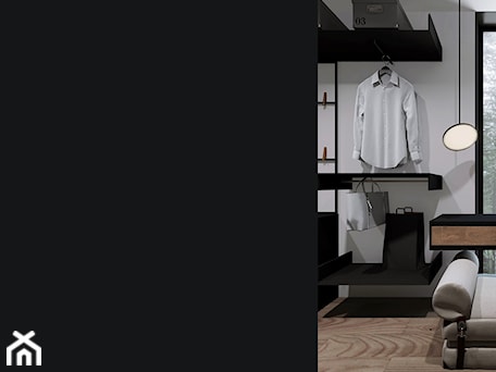 Aranżacje wnętrz - Garderoba: Black & White house - Home design HD-m2. Przeglądaj, dodawaj i zapisuj najlepsze zdjęcia, pomysły i inspiracje designerskie. W bazie mamy już prawie milion fotografii!