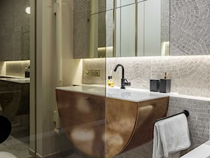 Contemporary art style - Mała bez okna z lustrem łazienka, styl nowoczesny - zdjęcie od Home design HD-m2