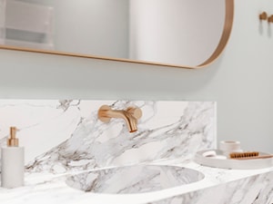 HD-1001 - Mała bez okna z lustrem łazienka, styl minimalistyczny - zdjęcie od Home design HD-m2