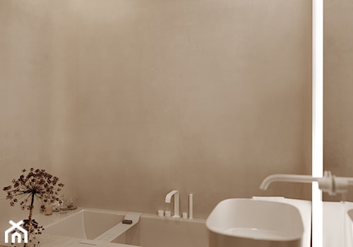 Modern Classic - Mała bez okna z lustrem z dwoma umywalkami z punktowym oświetleniem łazienka, styl nowoczesny - zdjęcie od Home design HD-m2