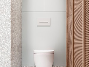 HD-1001 - Mała bez okna z marmurową podłogą łazienka z oknem, styl skandynawski - zdjęcie od Home design HD-m2