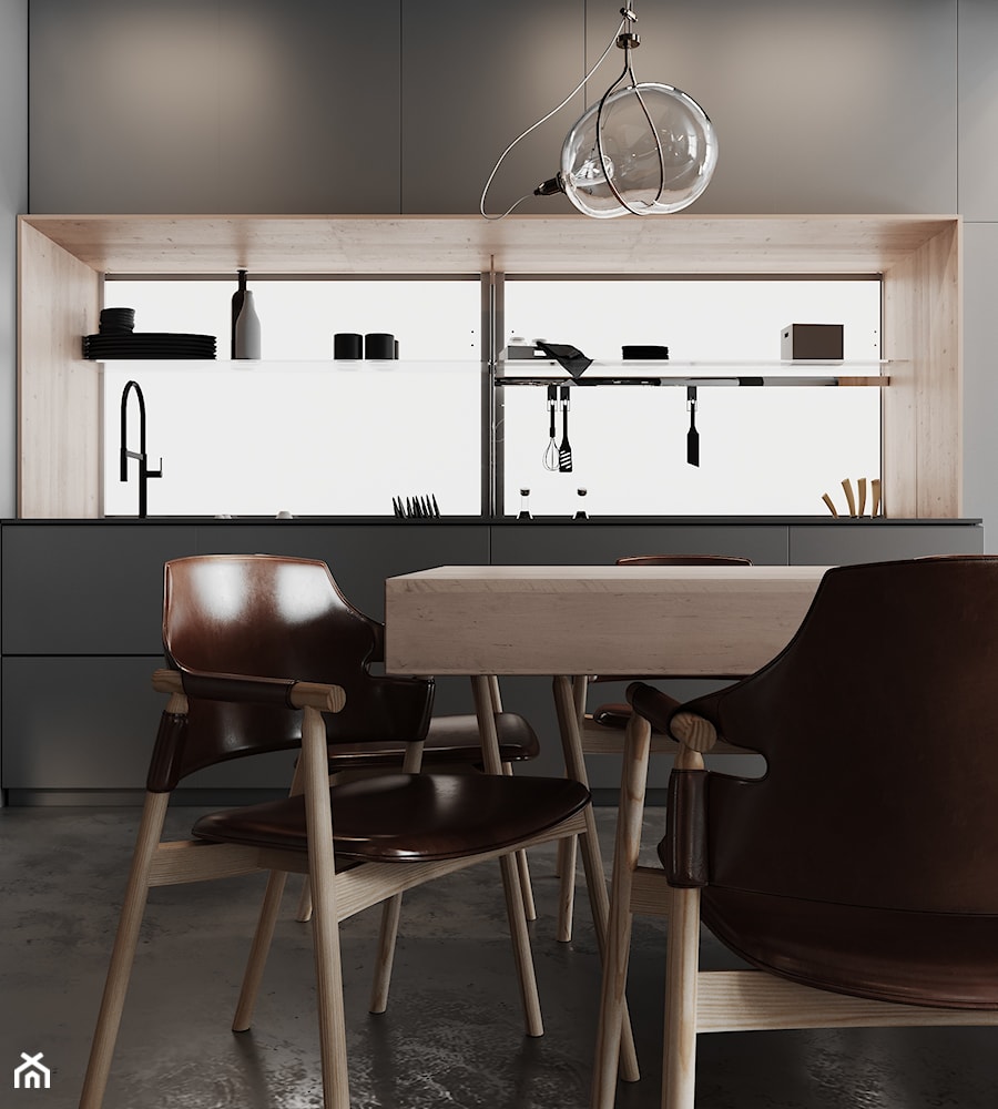 Projekt HD# Black Prostir - Jadalnia, styl nowoczesny - zdjęcie od Home design HD-m2