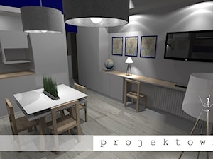 Apartament marynistyczny - Jadalnia, styl skandynawski - zdjęcie od Projektownia