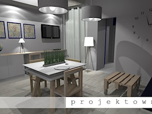 Apartament marynistyczny - Salon - zdjęcie od Projektownia
