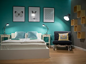 sypialnia z elementami industrialnymi - zdjęcie od Projektownia