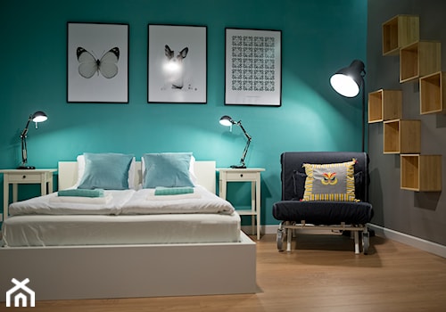 sypialnia z elementami industrialnymi - zdjęcie od Projektownia