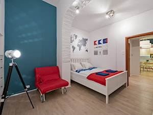 Apartament marynistyczny - Sypialnia - zdjęcie od Projektownia
