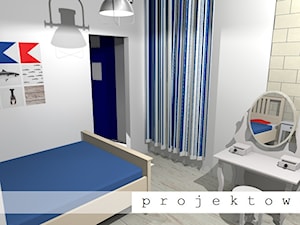 Apartament marynistyczny - Sypialnia - zdjęcie od Projektownia