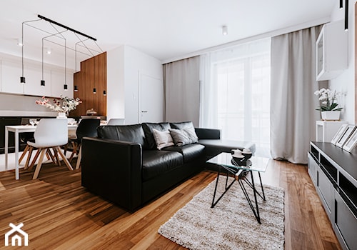 APARTAMENT | 4 - Salon, styl minimalistyczny - zdjęcie od Karolina Czech-Białas Pracownia Architektury i Wnętrz