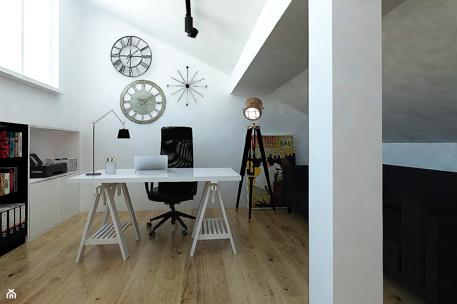 Domowe biuro + pokój dla gości - zdjęcie od InteriorIdea - Homebook
