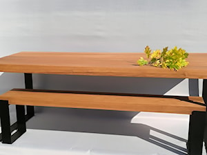 stół z ławą styl minimalistyczny