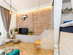 Urban Jungle - mieszkanie na wynajem krótkoterminowy - Średni biały salon, styl nowoczesny - zdjęcie od studio hex