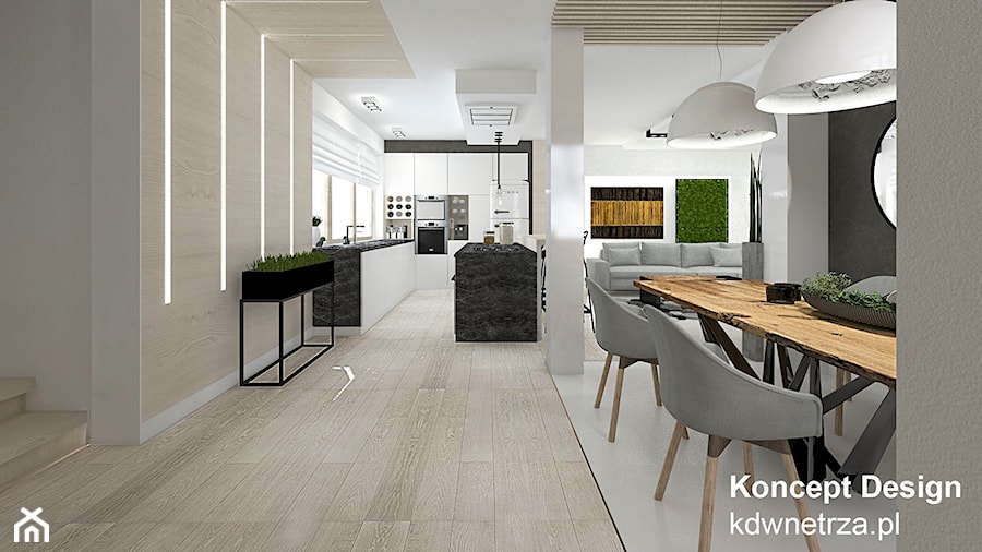 Kuchnia Salon jadalnia - zdjęcie od Konceptdesignwnetrza