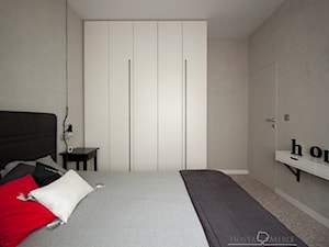 Realizacje - Mała średnia szara sypialnia, styl nowoczesny - zdjęcie od HOSTA MEBLE
