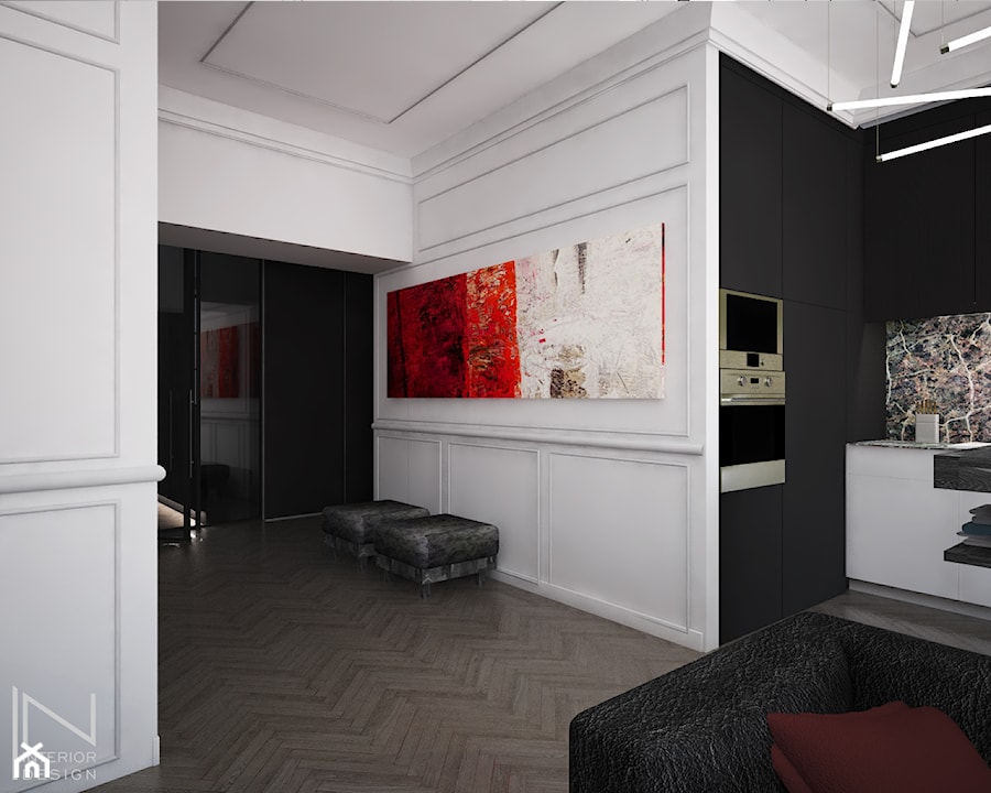Apartament z klasycznym akcentem - Hol / przedpokój, styl tradycyjny - zdjęcie od IN Interior Design