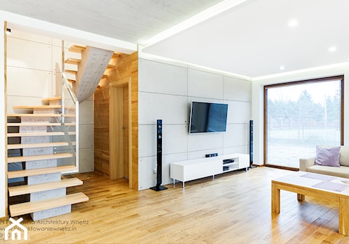 Beton, drewno i biel - zdjęcie od IN Interior Design