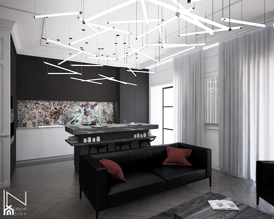 Apartament z klasycznym akcentem - Salon, styl nowoczesny - zdjęcie od IN Interior Design