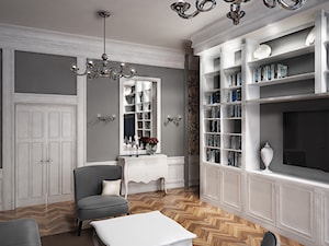 Apartament Hornsgatan Szwecja - Salon, styl skandynawski - zdjęcie od IN Interior Design