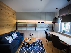 Kopciuszek - Średnie w osobnym pomieszczeniu z sofą szare biuro, styl nowoczesny - zdjęcie od Izabela Śmigórska - projektowanie wnętrz