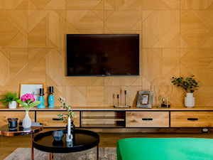 Zielono mi - Średni szary salon, styl nowoczesny - zdjęcie od Izabela Śmigórska - projektowanie wnętrz