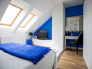 Blue - Sypialnia, styl nowoczesny - zdjęcie od Izabela Śmigórska - projektowanie wnętrz