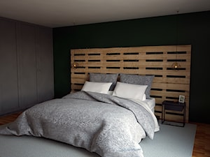 Dom w stylu nowoczesnym - Średnia zielona sypialnia, styl nowoczesny - zdjęcie od kfprojekty