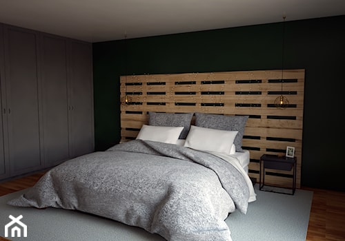 Dom w stylu nowoczesnym - Średnia zielona sypialnia, styl nowoczesny - zdjęcie od kfprojekty