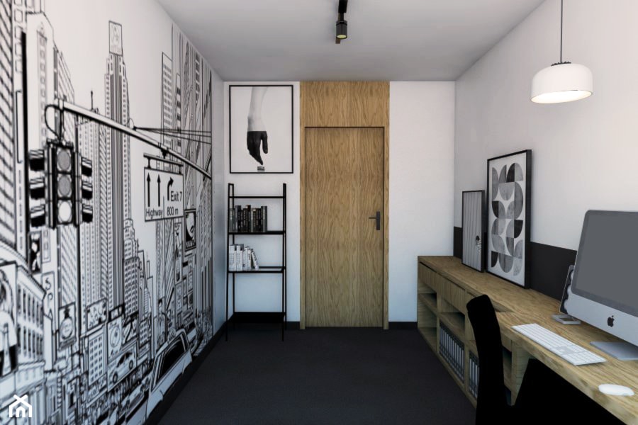 Projekt Mieszkania w stylu industrialnym Kraków - Biuro, styl industrialny - zdjęcie od pim concept - Homebook