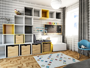 Projekt domu jednorodzinnego w Krakowie, 250m2 - Średni szary pokój dziecka dla nastolatka dla chłopca dla dziewczynki, styl skandynawski - zdjęcie od pim concept