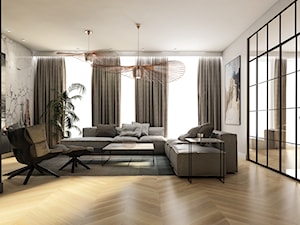 Ekskluzywny apartament w Krakowie - Mały biały salon, styl nowoczesny - zdjęcie od pim concept