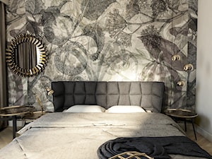 Ekskluzywny apartament w Krakowie - Mała szara sypialnia, styl nowoczesny - zdjęcie od pim concept