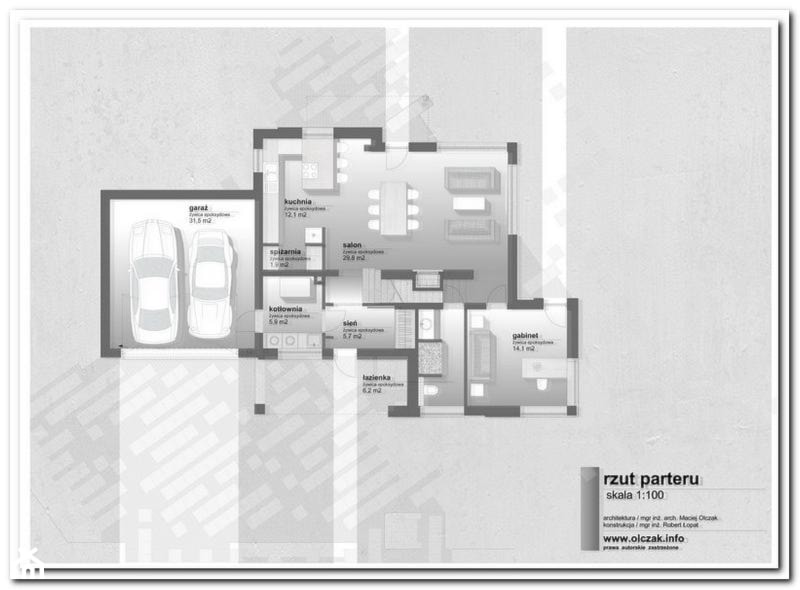 rzut poddasza - zdjęcie od Architekt Maciej Olczak