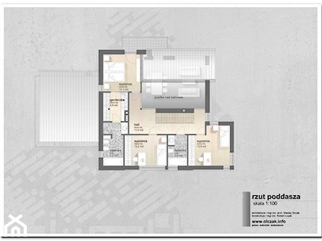 Aranżacje wnętrz - Domy: rzut parteru - Architekt Maciej Olczak. Przeglądaj, dodawaj i zapisuj najlepsze zdjęcia, pomysły i inspiracje designerskie. W bazie mamy już prawie milion fotografii!