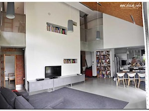 dom jednorodzinny w Prażmowie - Salon, styl skandynawski - zdjęcie od Architekt Maciej Olczak