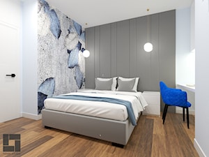 Szaro-niebieska sypialnia - zdjęcie od TATAMI STUDIO