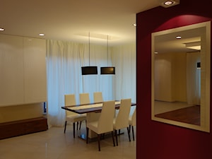 KONKURS - Średnia brązowa szara jadalnia jako osobne pomieszczenie, styl tradycyjny - zdjęcie od BolanowskaStyle