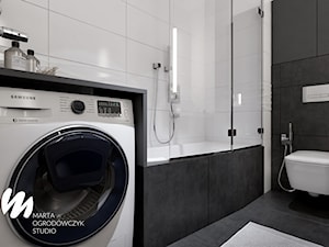 Czarno-biała łazienka - Łazienka, styl nowoczesny - zdjęcie od Marta Ogrodowczyk Studio
