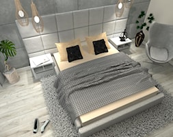 Sypialnia w szarości betonu - zdjęcie od JLStudioProjekt - Homebook