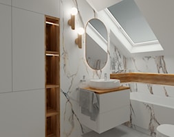Łazienka w białym marmurze Calacatta Gold - zdjęcie od JLStudioProjekt - Homebook