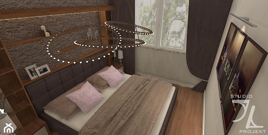 Sypialnia w kolorze brązu - zdjęcie od JLStudioProjekt