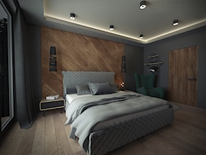 KLIMATYCZNE MIESZKANIE DLA RODZINY - Duża czarna sypialnia, styl nowoczesny - zdjęcie od VIVINO Studio