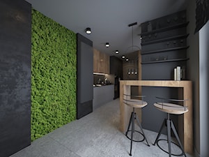 KLIMATYCZNE MIESZKANIE DLA RODZINY - Średnia otwarta szara z zabudowaną lodówką kuchnia jednorzędowa, styl nowoczesny - zdjęcie od VIVINO Studio