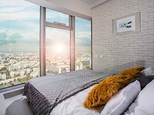 APARTAMENT Z MUZYKĄ W TLE – - Mała biała sypialnia, styl nowoczesny - zdjęcie od VIVINO Studio