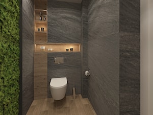 NOWE OBLICZE DOMU Z LAT 70-TYCH - Mała bez okna z punktowym oświetleniem łazienka, styl nowoczesny - zdjęcie od VIVINO Studio